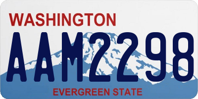 WA license plate AAM2298