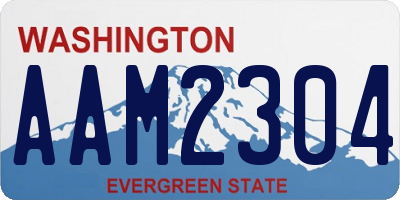 WA license plate AAM2304