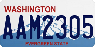 WA license plate AAM2305