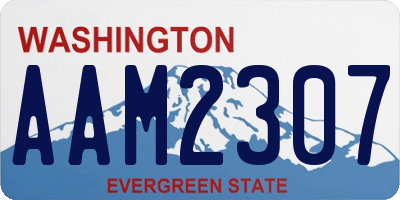 WA license plate AAM2307