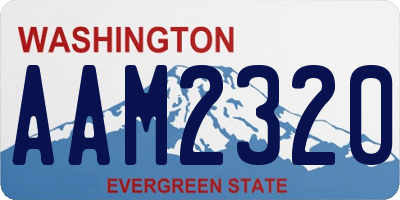 WA license plate AAM2320