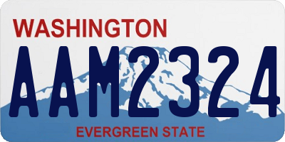WA license plate AAM2324