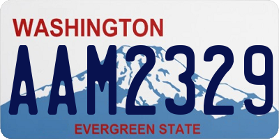 WA license plate AAM2329