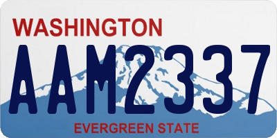 WA license plate AAM2337