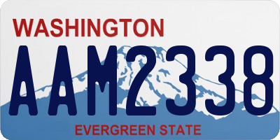 WA license plate AAM2338