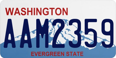 WA license plate AAM2359