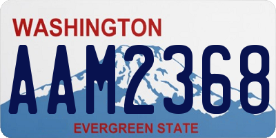 WA license plate AAM2368