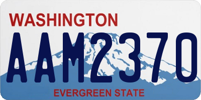WA license plate AAM2370
