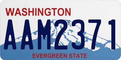 WA license plate AAM2371