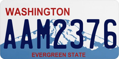 WA license plate AAM2376