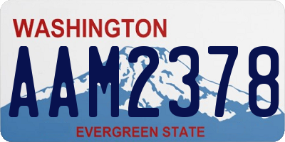 WA license plate AAM2378
