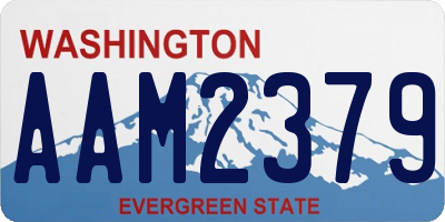 WA license plate AAM2379