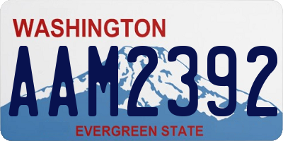 WA license plate AAM2392