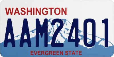 WA license plate AAM2401