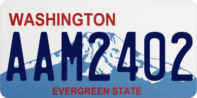WA license plate AAM2402