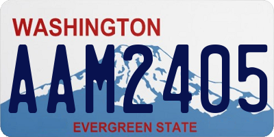 WA license plate AAM2405