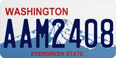 WA license plate AAM2408