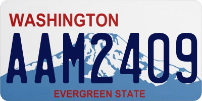 WA license plate AAM2409