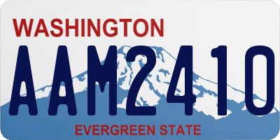 WA license plate AAM2410
