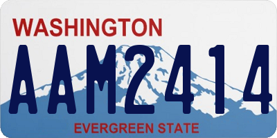 WA license plate AAM2414