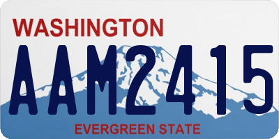WA license plate AAM2415