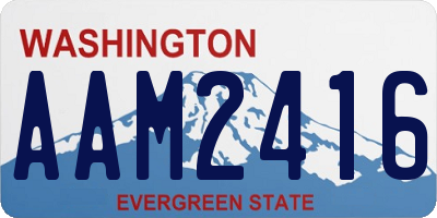 WA license plate AAM2416