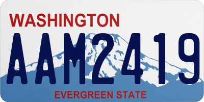 WA license plate AAM2419