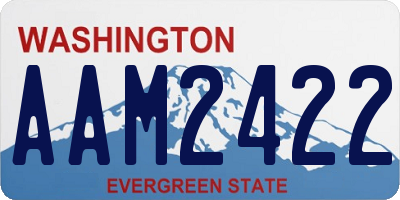 WA license plate AAM2422