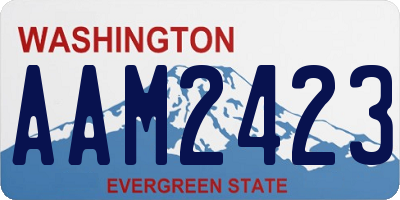 WA license plate AAM2423