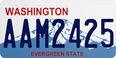 WA license plate AAM2425