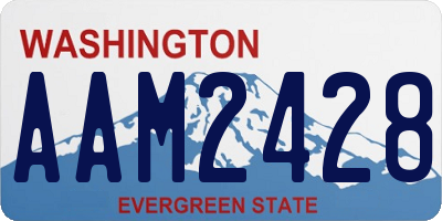 WA license plate AAM2428