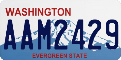 WA license plate AAM2429