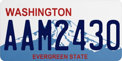 WA license plate AAM2430