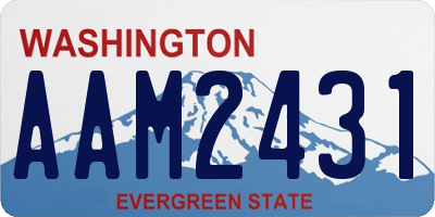 WA license plate AAM2431