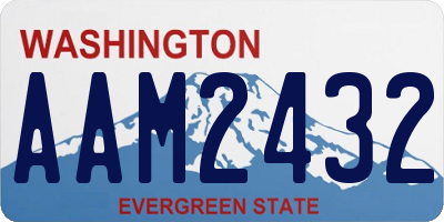WA license plate AAM2432