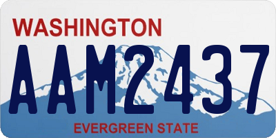 WA license plate AAM2437