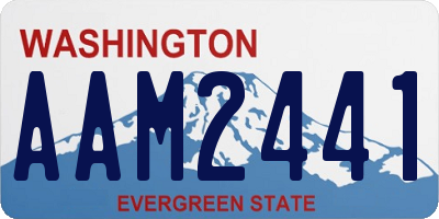 WA license plate AAM2441