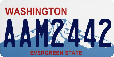 WA license plate AAM2442