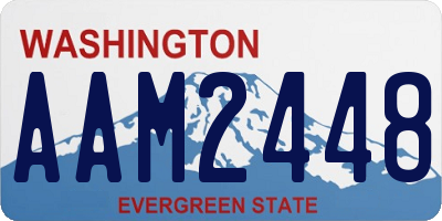WA license plate AAM2448