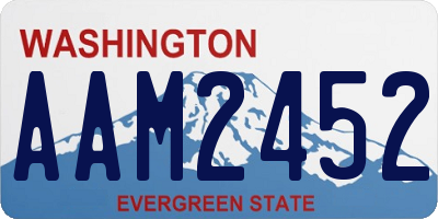 WA license plate AAM2452
