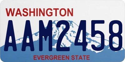 WA license plate AAM2458