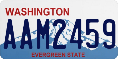WA license plate AAM2459