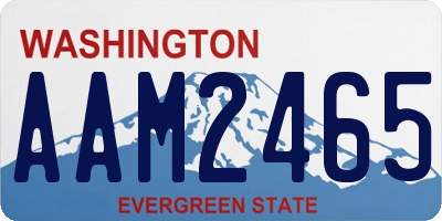WA license plate AAM2465
