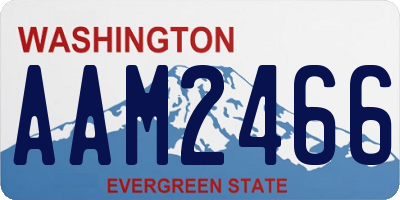 WA license plate AAM2466