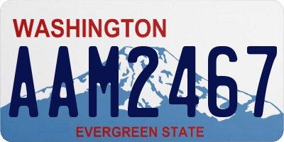WA license plate AAM2467