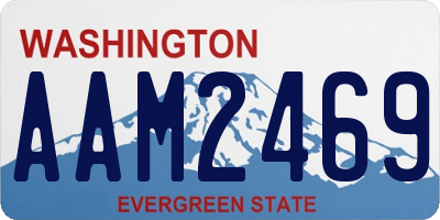 WA license plate AAM2469