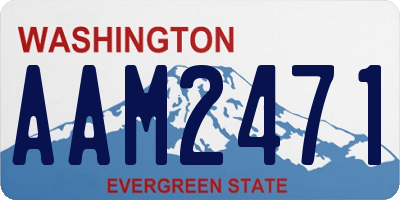 WA license plate AAM2471