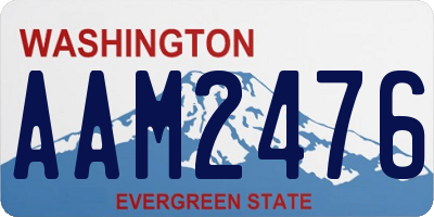 WA license plate AAM2476