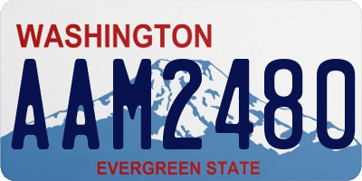 WA license plate AAM2480