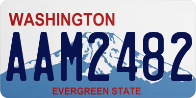WA license plate AAM2482